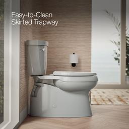 Cimarron Two-piece elongated toilet with skirted trapway, 1.28 gpf - image 4