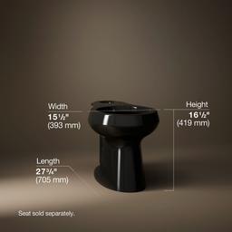 Highline Round-front toilet bowl - Black - image 3