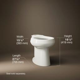 Highline Round-front toilet bowl - Biscuit - image 3