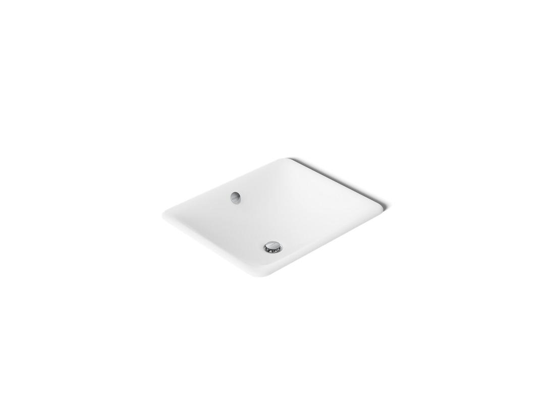 Kohler Iron Plains 18-1/2'' Rectangular Drop-in/undermount Bathroom Sink - White by Kohler