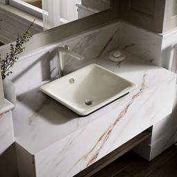 Kohler Iron Plains 18-1/2'' Rectangular Vessel Bathroom Sink - Biscuit - image 2