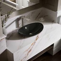 Iron Plains 20-3/4'' oval vessel bathroom sink - Black - image 2