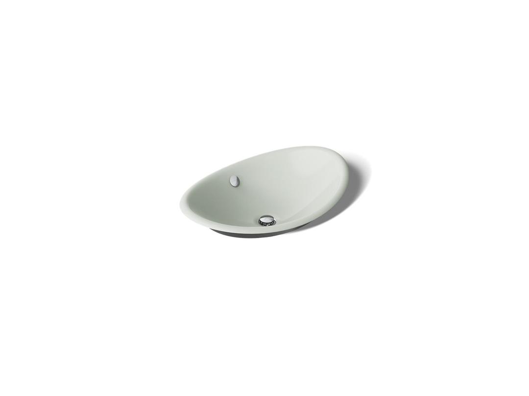 Iron Plains 20-3/4'' oval vessel bathroom sink - Sea Salt by Kohler