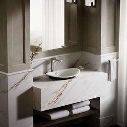 Kohler Iron Plains 20-3/4'' Oval Vessel Bathroom Sink - Dune - image 4