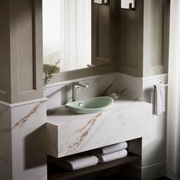 Kohler Iron Plains 20-3/4'' Oval Vessel Bathroom Sink - Aspen Exterior with Aspen Interior - image 4