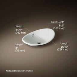 Iron Plains 20-3/4'' oval vessel bathroom sink - Sea Salt - image 2