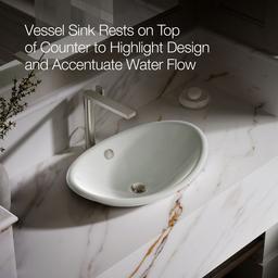 Iron Plains 20-3/4'' oval vessel bathroom sink - Sea Salt - image 4