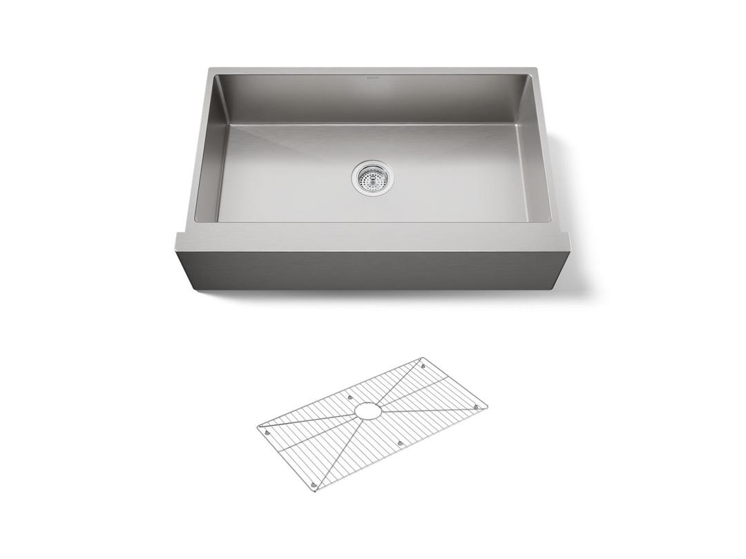 Kohler Strive Farmhouse Sink | 35-1/2 Inch | Single Bowl - Stainless Steel by Kohler