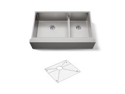 Kohler Strive Farmhouse Sink | 35-1/2 Inch | Smart Divide Double Bowl - Stainless Steel - image 1