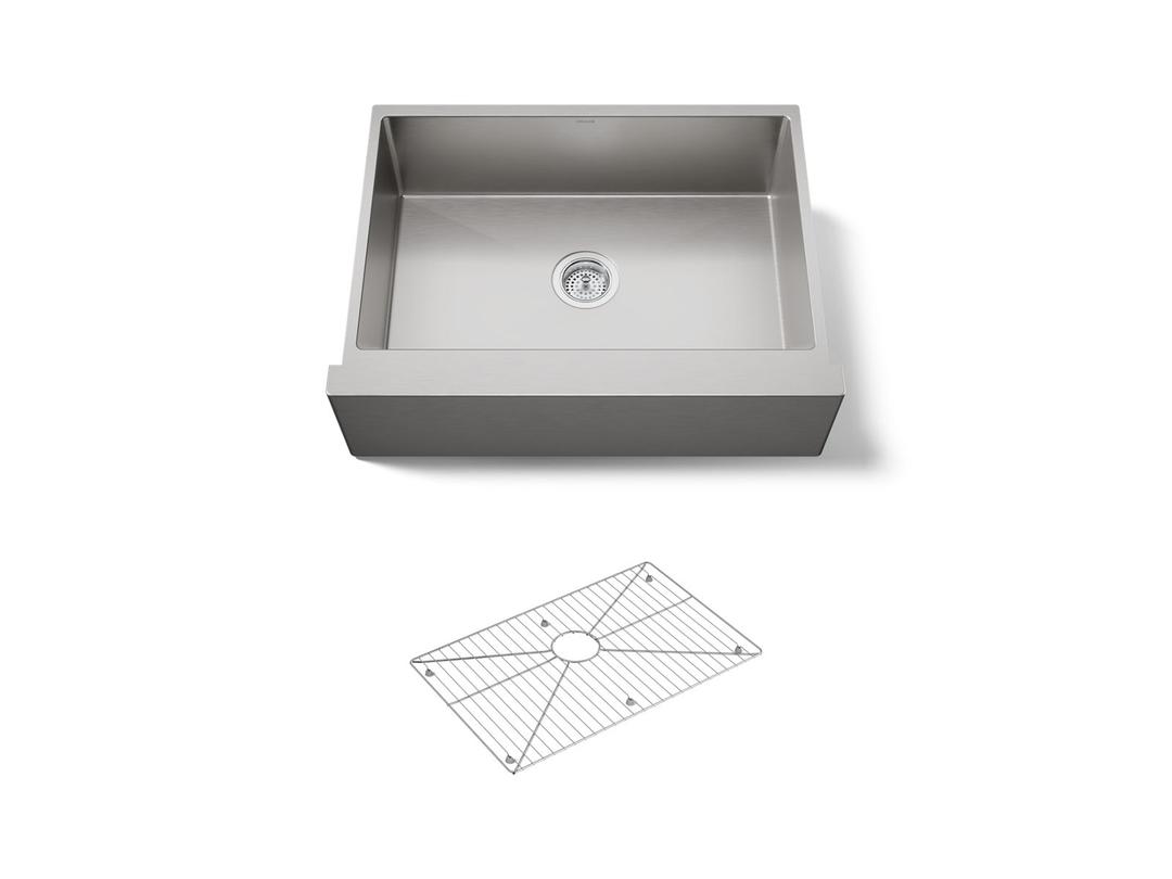 Kohler Strive Farmhouse Sink | 29-1/2 Inch | Single Bowl - Stainless Steel by Kohler