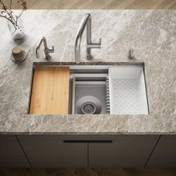 Kohler Prolific 33'' Undermount Single-bowl Workstation Kitchen Sink - Stainless Steel - image 2