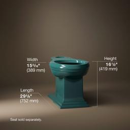Kohler Memoirs Elongated Bowl with Concealed Trapway - Teal - image 2