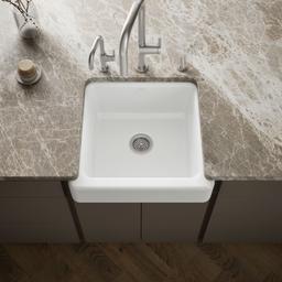 Kohler Whitehaven Farmhouse Sink | 23-1/2 Inch | Single Bowl | Short Apron - White - image 2