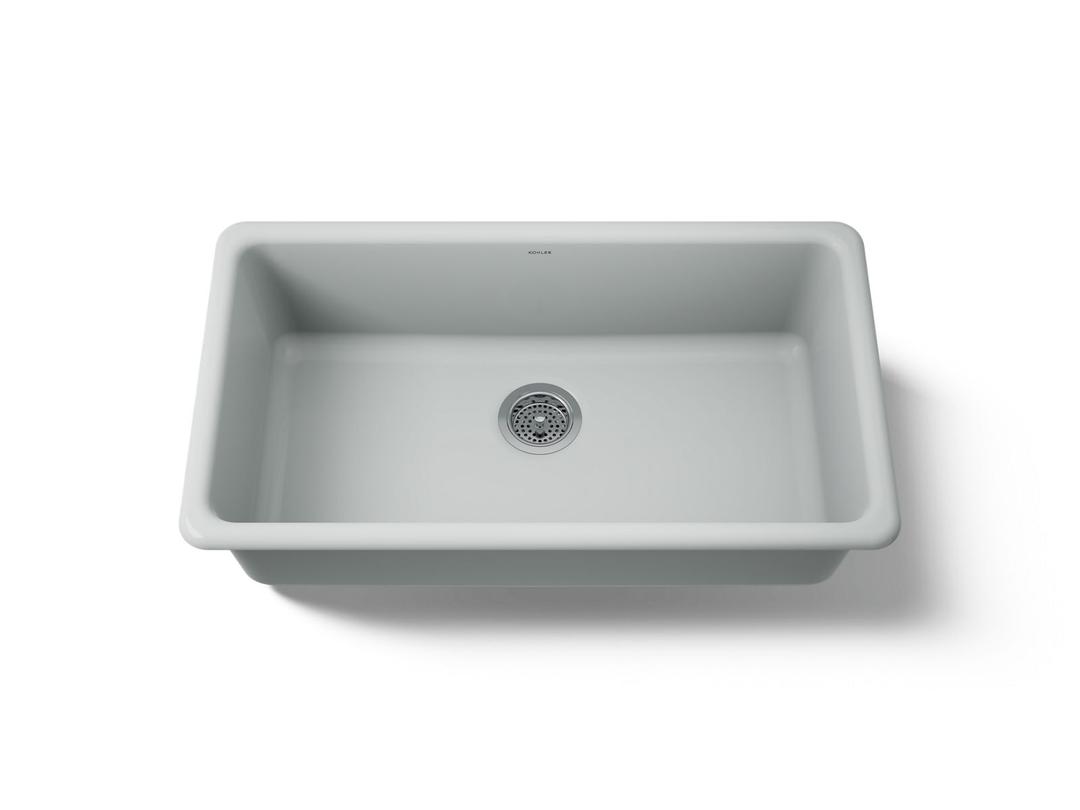 Kohler Iron/tones 33'' Top-/undermount Single-bowl Kitchen Sink - Ice Grey by Kohler