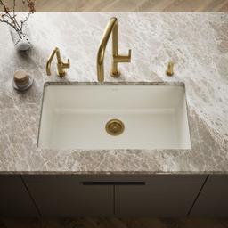 Kohler Iron/tones 33'' Top-/undermount Single-bowl Kitchen Sink - Biscuit - image 2