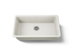 Kohler Iron/tones 33'' Top-/undermount Single-bowl Kitchen Sink - Biscuit - image 1