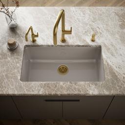 Kohler Iron/tones 33'' Top-/undermount Single-bowl Kitchen Sink - Truffle - image 2