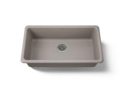 Kohler Iron/tones 33'' Top-/undermount Single-bowl Kitchen Sink - Truffle - image 1
