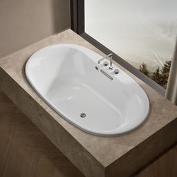 Underscore 71-1/2'' x 41-1/2'' drop-in bath with Bask heated surface - image 2