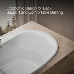 Underscore 71-1/2'' x 41-1/2'' drop-in bath with Bask heated surface - image 7