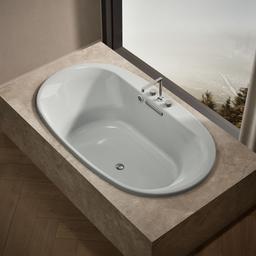Underscore 71-1/2'' x 41-1/2'' drop-in bath with Bask heated surface - image 2