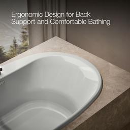 Underscore 71-1/2'' x 41-1/2'' drop-in bath with Bask heated surface - image 7
