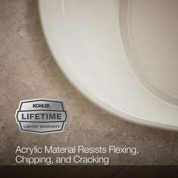 Underscore 71-1/2'' x 41-1/2'' drop-in bath with Bask heated surface - image 9