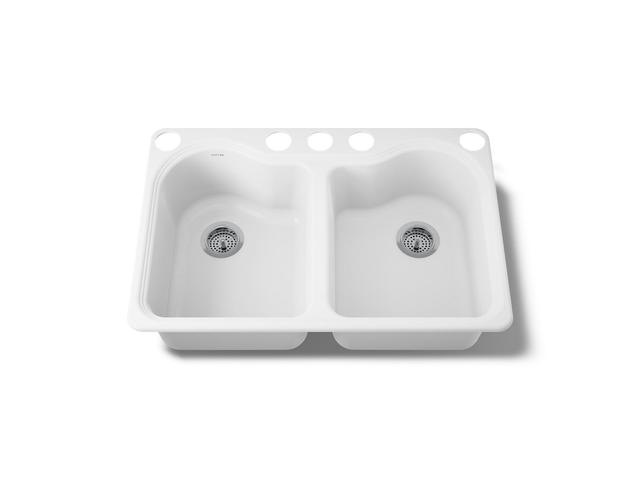 Hartland 33'' undermount double-bowl kitchen sink - Black