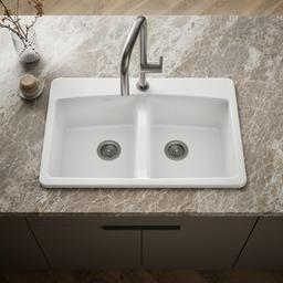 BrookfieldE 33'' top-mount double-bowl kitchen sink - image 2