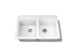BrookfieldE 33'' top-mount double-bowl kitchen sink - image 1