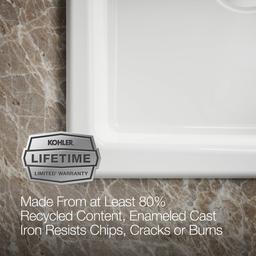 BrookfieldE 33'' top-mount double-bowl kitchen sink - image 8