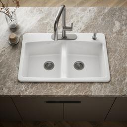 BrookfieldE 33'' top-mount double-bowl kitchen sink - image 2