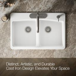 BrookfieldE 33'' top-mount double-bowl kitchen sink - image 5