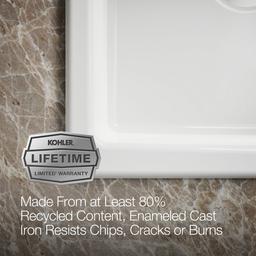 BrookfieldE 33'' top-mount double-bowl kitchen sink - image 8