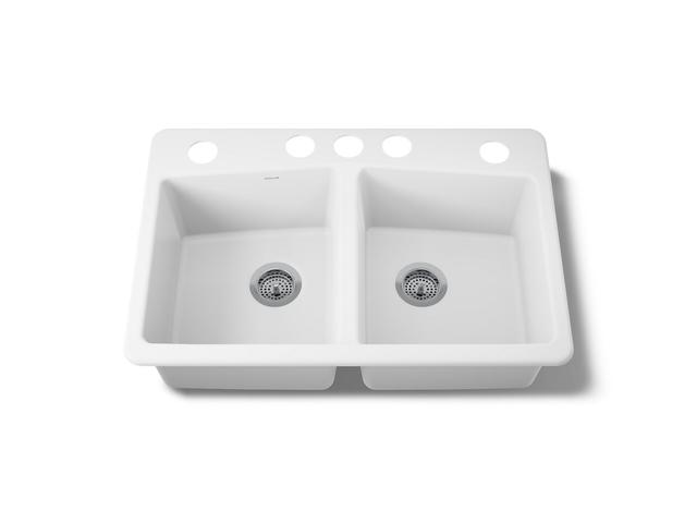 BrookfieldE 33'' undermount double-bowl kitchen sink