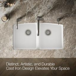 BrookfieldE 33'' undermount double-bowl kitchen sink - image 5