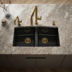 BrookfieldE 33'' undermount double-bowl kitchen sink - image 2