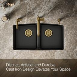 BrookfieldE 33'' undermount double-bowl kitchen sink - image 4