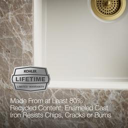 BrookfieldE 33'' undermount double-bowl kitchen sink - image 8