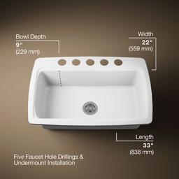 Cape Dory 33'' undermount single-bowl kitchen sink - image 3