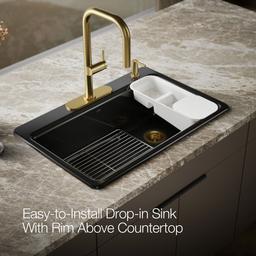 Riverby 33'' top-mount single-bowl workstation kitchen sink - image 7