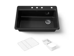 Riverby 33'' top-mount single-bowl workstation kitchen sink - image 1