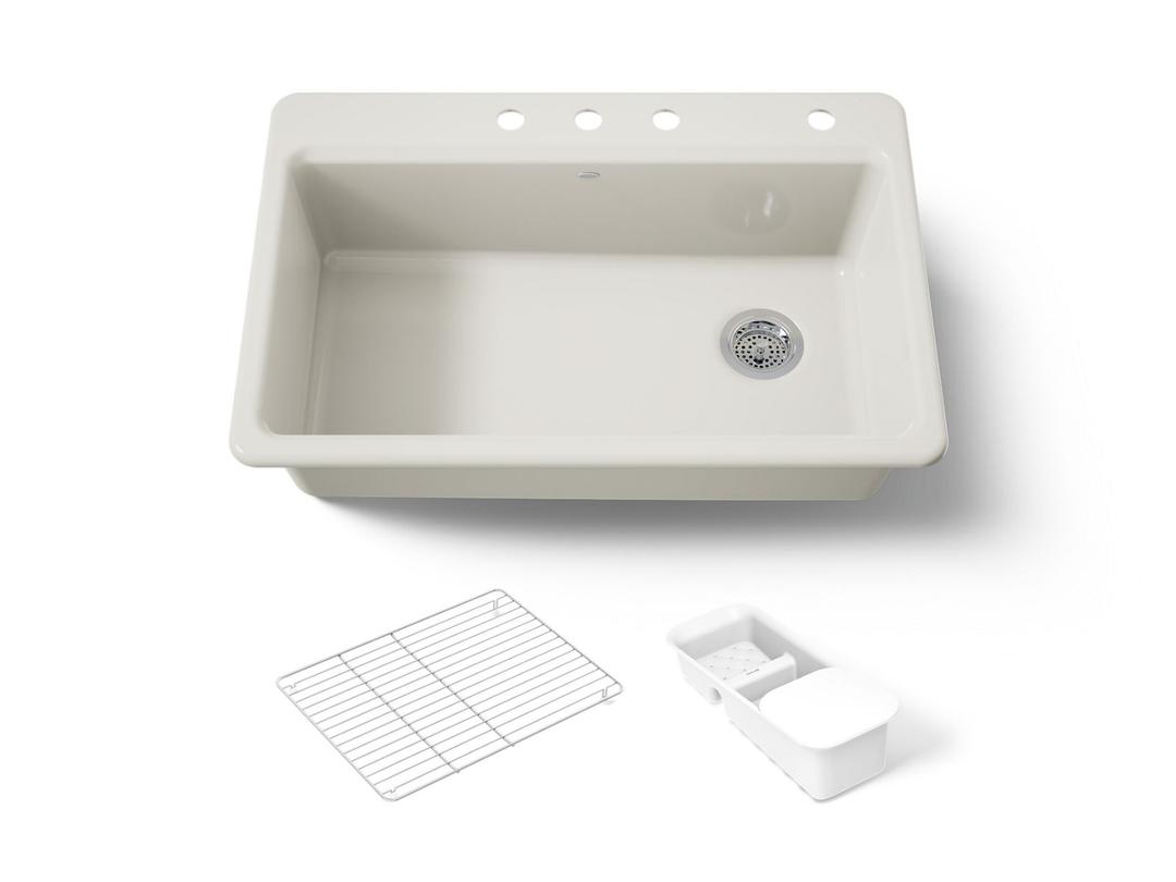 Riverby 33'' top-mount single-bowl workstation kitchen sink by Kohler
