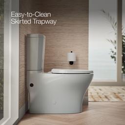 Kohler Persuade Curv Two-piece elongated toilet with skirted trapway, dual-flush - Ice Grey - image 4