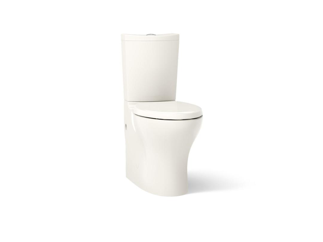 Kohler Persuade Curv Two-piece elongated toilet with skirted trapway, dual-flush - Biscuit by Kohler