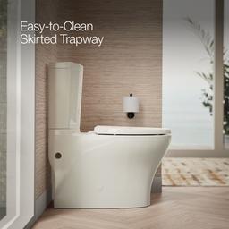 Kohler Persuade Curv Two-piece elongated toilet with skirted trapway, dual-flush - Biscuit - image 4