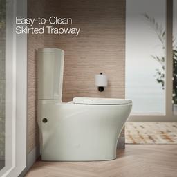 Kohler Persuade Curv Two-piece elongated toilet with skirted trapway, dual-flush - Dune - image 4
