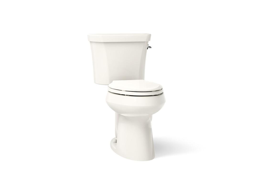 Highline Two-piece elongated toilet, dual-flush - Biscuit by Kohler