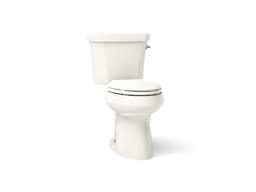 Highline Two-piece elongated toilet, dual-flush - Biscuit - image 1