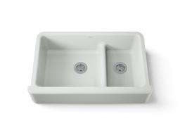 Whitehaven Smart Divide 35-3/4'' undermount double-bowl farmhouse kitchen sink - Sea Salt - image 1